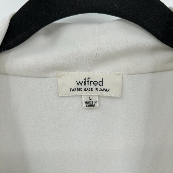 WILFRED White V-Neck Drapey Sleeveless Lightweight Blouse Top Size Large - Picture 4 of 7